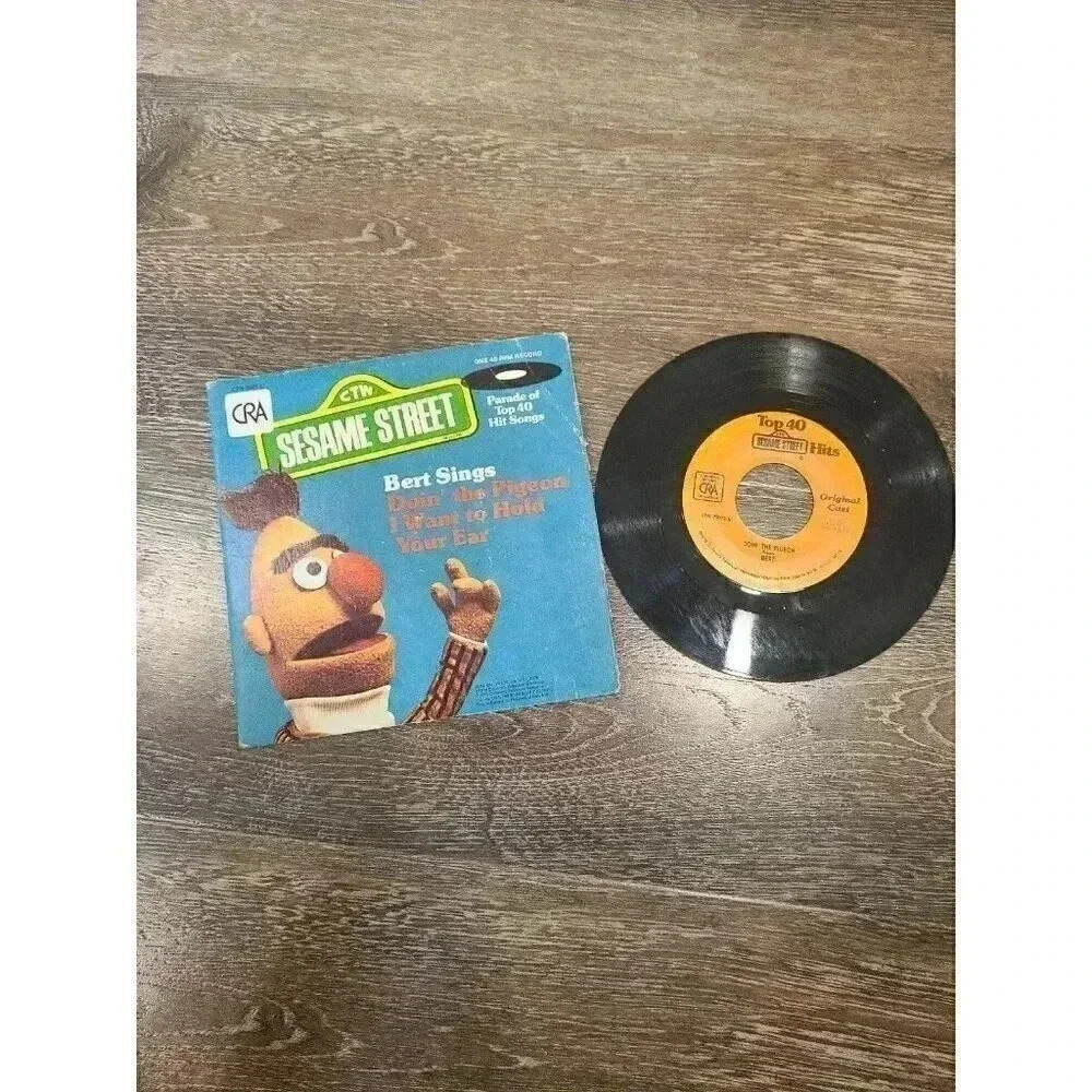 Sesame street Bert sings vinyl record